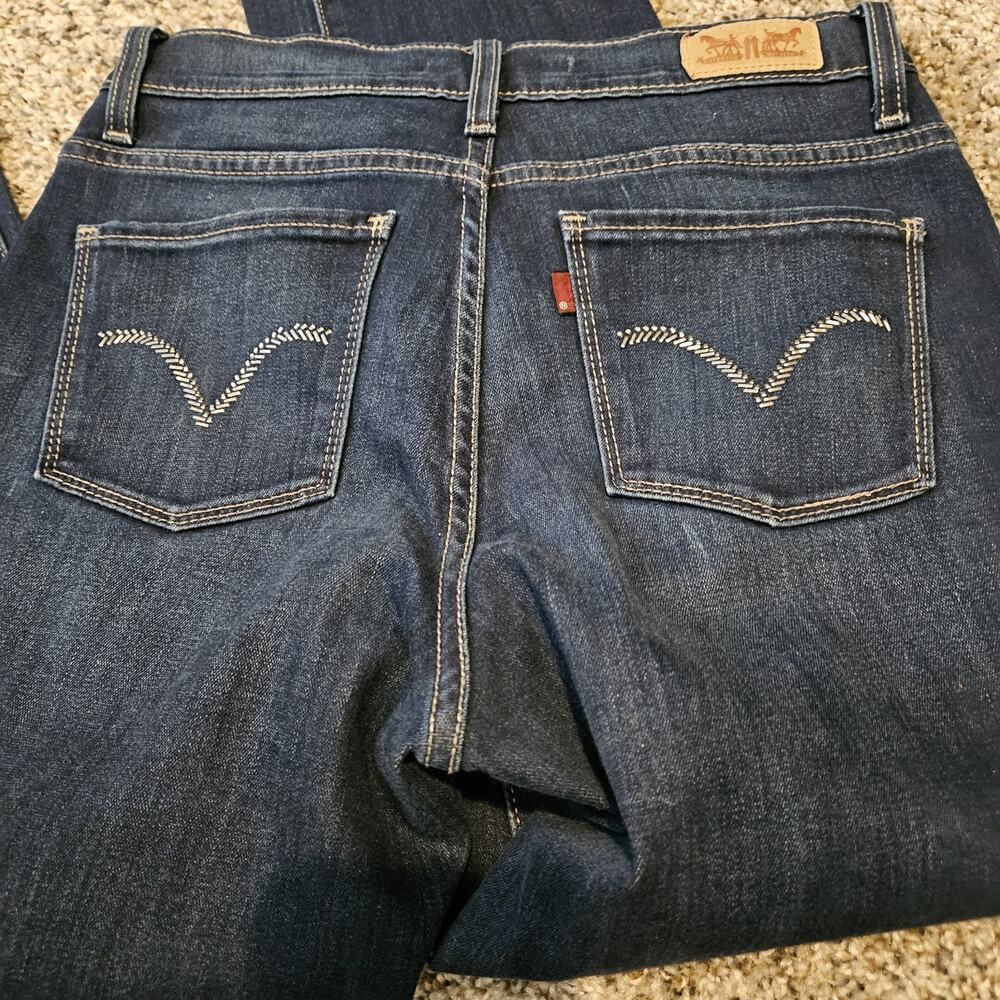 Levi's 512 Perfectly Slimming Womens Sz 6M Blue Denim Straight Leg Jeans Casual - Picture 5 of 11